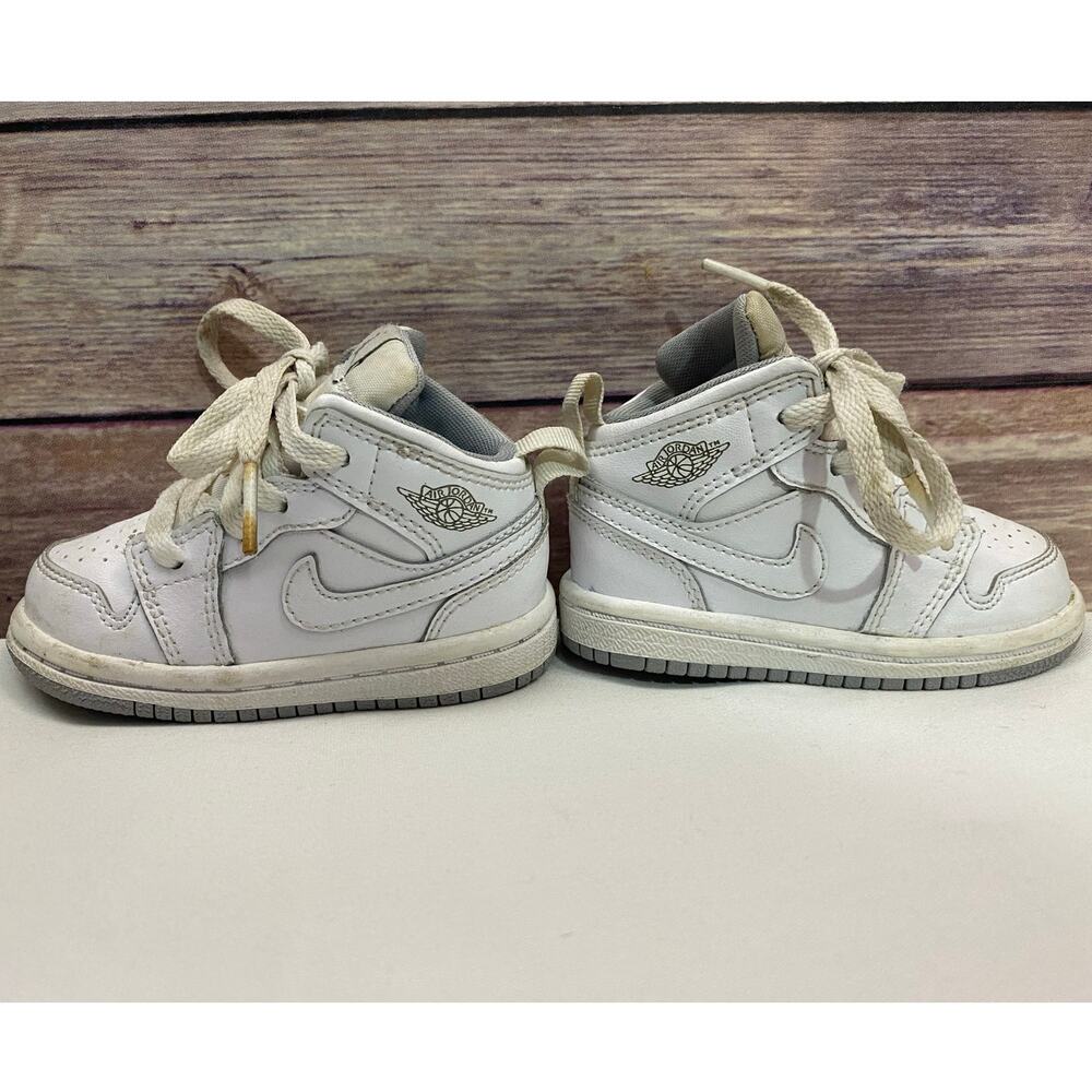 Nike Kids White and Light Gray Sneakers
